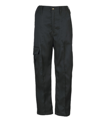 Black Combat Pants with side leg pocket and reflective detailing