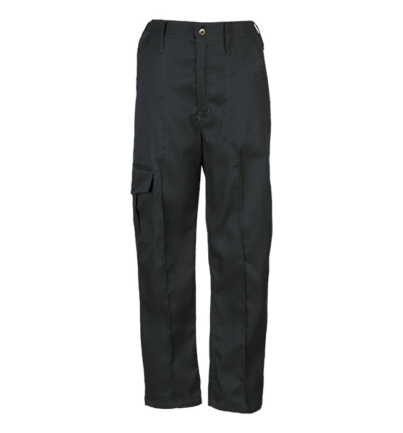 Black Combat Pants with side leg pocket and reflective detailing