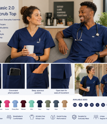 Scrubs Basic 2.0 Unisex Medical Scrub Top