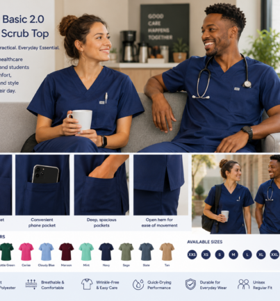 Scrubs Basic 2.0 Unisex Medical Scrub Top